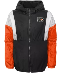Youth Black Philadelphia Flyers Stadium Colorblock Full-Zip Windbreaker Jacket 5 Youth Black Philadelphia Flyers Stadium Colorblock Full-Zip Windbreaker Jacket -MLB Shop 4918884 ALT2