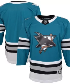 Youth Teal San Jose Sharks 30th Anniversary Premier Jersey