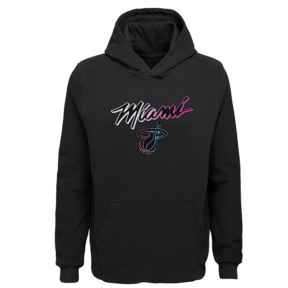 Preschool Black Miami Heat 2020/21 City Edition Pullover Hoodie 1 Preschool Black Miami Heat 2020/21 City Edition Pullover Hoodie