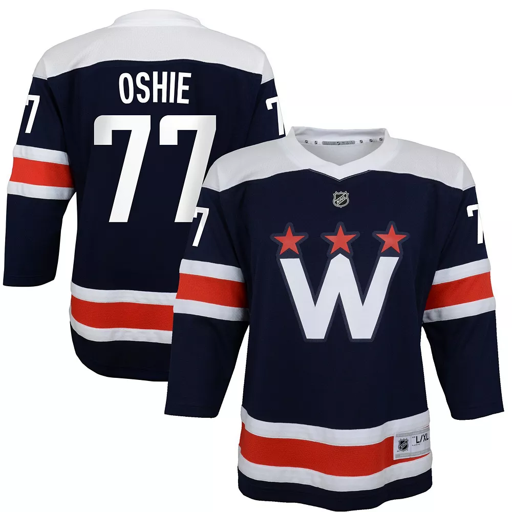 Youth TJ Oshie Navy Washington Capitals 2020/21 Alternate Replica Player Jersey 1 Youth TJ Oshie Navy Washington Capitals 2020/21 Alternate Replica Player Jersey