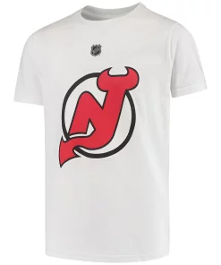 Youth Nico Hischier White New Jersey Devils Away Name & Number T-Shirt 5 Youth Nico Hischier White New Jersey Devils Away Name & Number T-Shirt -MLB Shop 4964905 ALT2