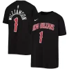 Youth Outerstuff Zion Williamson Black New Orleans Pelicans Dark Icon Name & Number T-Shirt