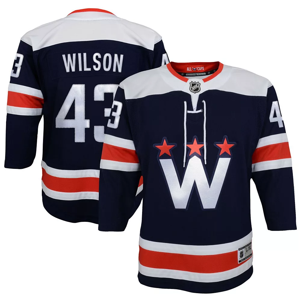 Youth Tom Wilson Navy Washington Capitals 2020/21 Alternate Premier Player Jersey 1 Youth Tom Wilson Navy Washington Capitals 2020/21 Alternate Premier Player Jersey
