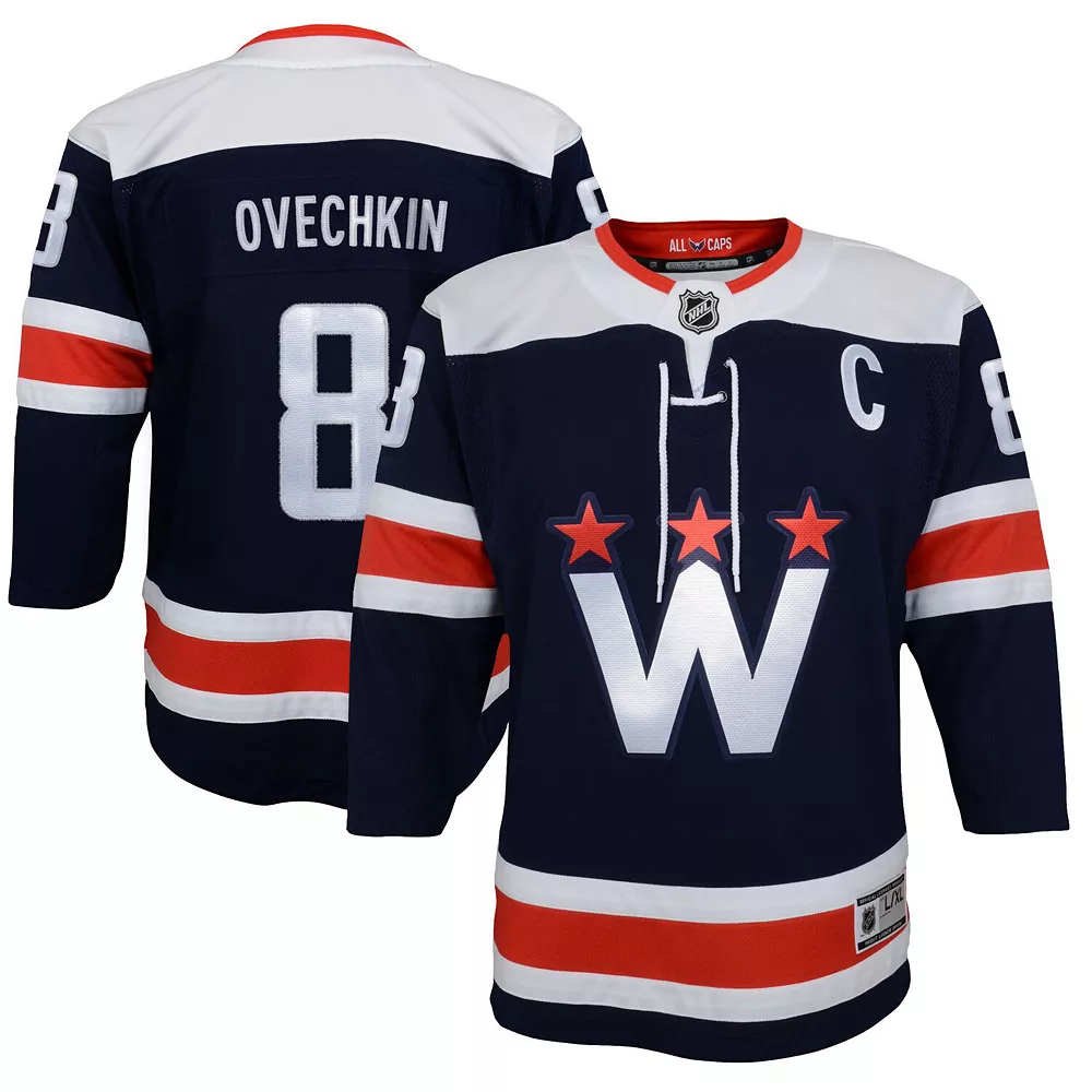 Youth Alexander Ovechkin Navy Washington Capitals 2020/21 Alternate Premier Player Jersey 1 Youth Alexander Ovechkin Navy Washington Capitals 2020/21 Alternate Premier Player Jersey