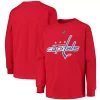 Youth Red Washington Capitals Primary Logo Long Sleeve T-Shirt