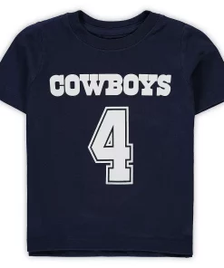 Preschool Dak Prescott Navy Dallas Cowboys Mainliner Player Name & Number T-Shirt -MLB Shop 5037739 ALT2