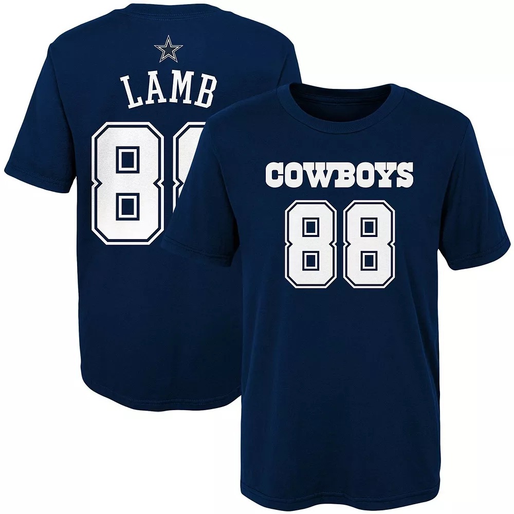 Preschool CeeDee Lamb Navy Dallas Cowboys Mainliner Player Name & Number T-Shirt 1 Preschool CeeDee Lamb Navy Dallas Cowboys Mainliner Player Name & Number T-Shirt