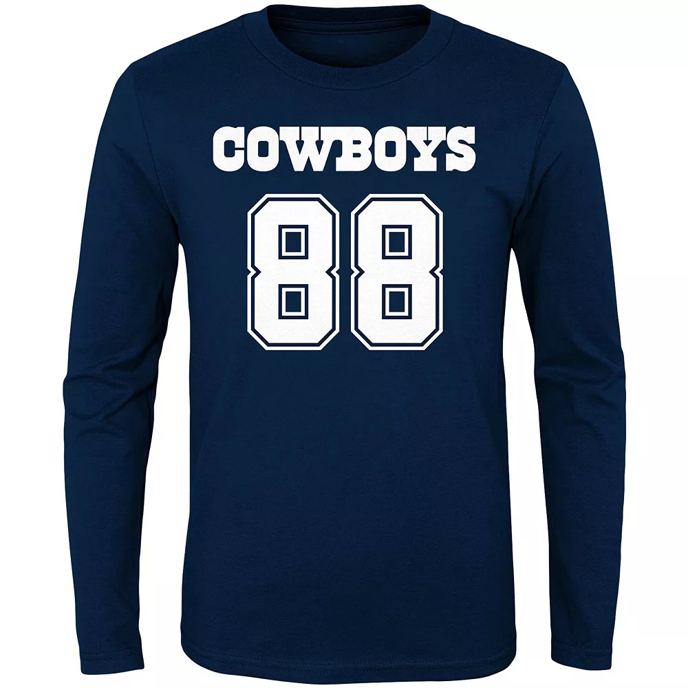 Youth CeeDee Lamb Navy Dallas Cowboys Mainliner Player Name & Number Long Sleeve T-Shirt 3 Youth CeeDee Lamb Navy Dallas Cowboys Mainliner Player Name & Number Long Sleeve T-Shirt - Image 3