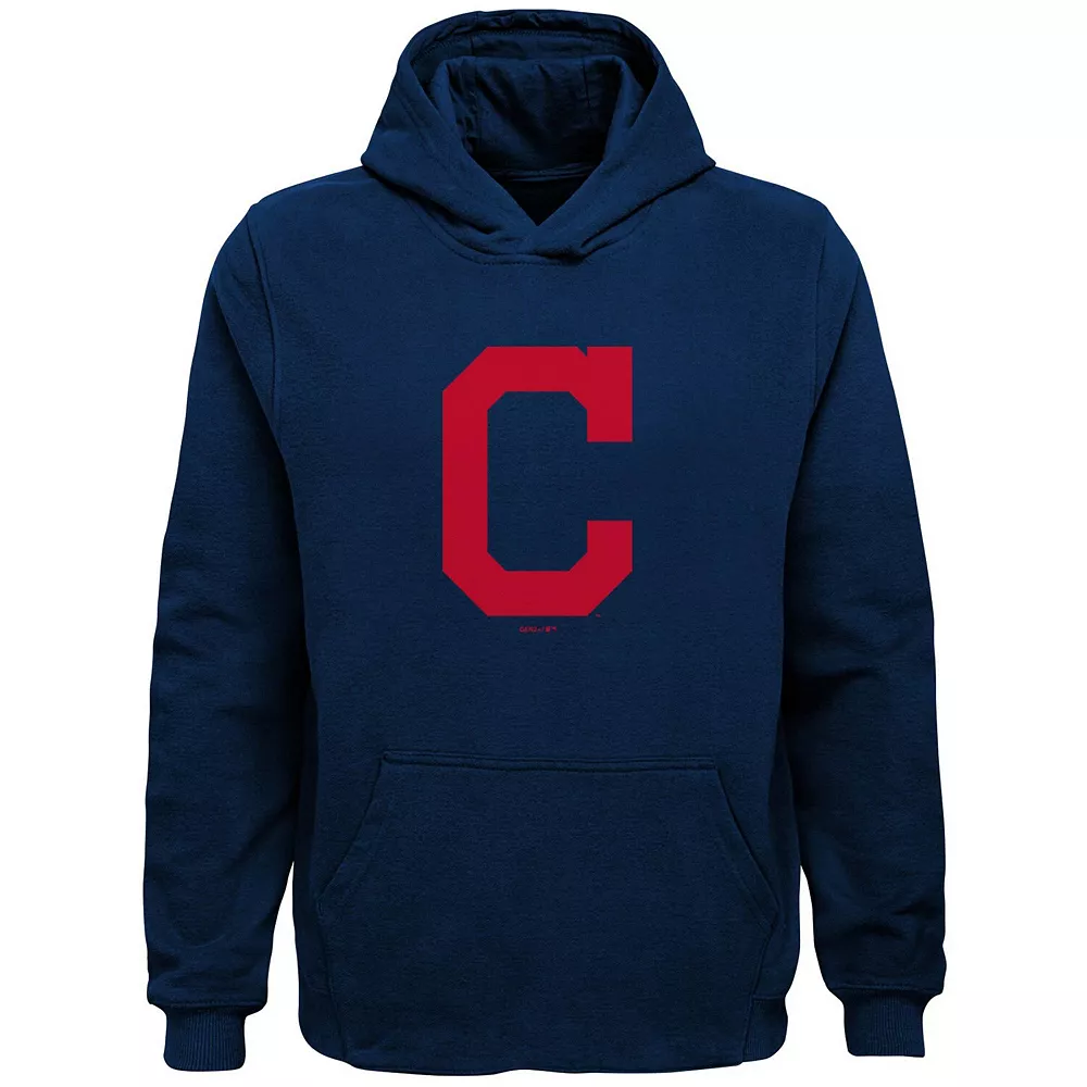 Youth Navy Cleveland Indians Primary Team Logo Pullover Hoodie 1 Youth Navy Cleveland Indians Primary Team Logo Pullover Hoodie