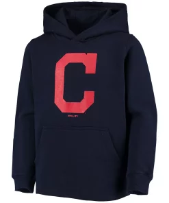 Youth Navy Cleveland Indians Primary Team Logo Pullover Hoodie 5 Youth Navy Cleveland Indians Primary Team Logo Pullover Hoodie -MLB Shop 5100836 ALT2
