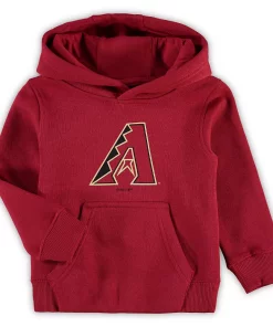 Toddler Red Arizona Diamondbacks Primary Team Logo Fleece Pullover Hoodie