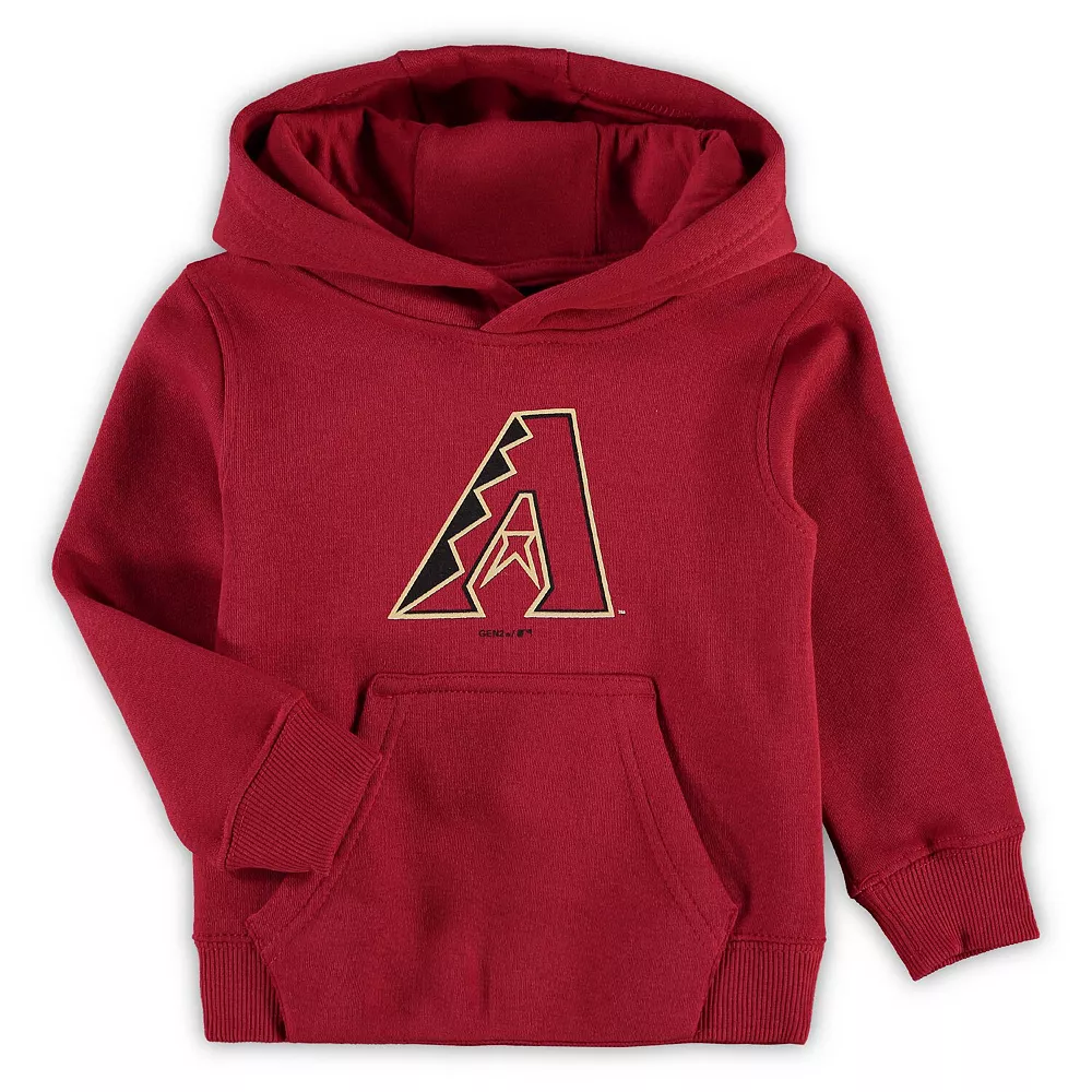 Toddler Red Arizona Diamondbacks Primary Team Logo Fleece Pullover Hoodie 1 Toddler Red Arizona Diamondbacks Primary Team Logo Fleece Pullover Hoodie