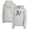 Youth Heathered Gray Oakland Athletics Primary Team Logo Pullover Hoodie