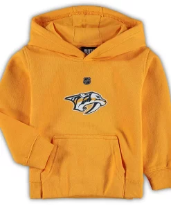 Toddler Gold Nashville Predators Primary Logo Pullover Hoodie