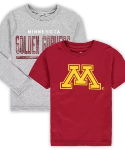 Preschool Maroon Minnesota Golden Gophers Long Sleeve/Short Sleeve T-Shirt Combo Pack
