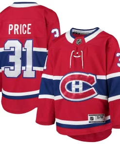 Alternative view of Youth Carey Price Red Montreal Canadiens Premier Player Jersey