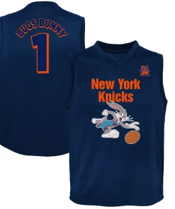 Youth Blue New York Knicks Space Jam 2 Slam Dunk Mesh Tank Top
