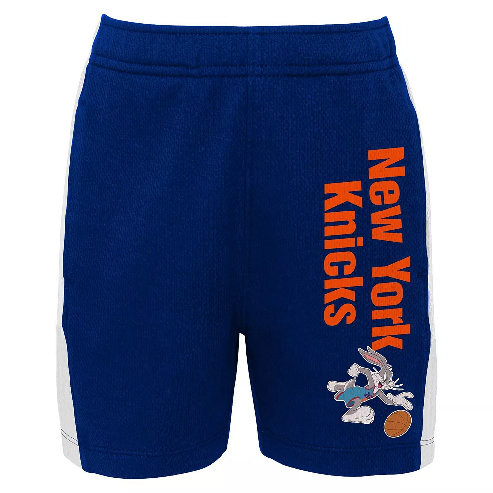Youth Blue New York Knicks Space Jam 2 Slam Dunk Mesh Shorts 1 Youth Blue New York Knicks Space Jam 2 Slam Dunk Mesh Shorts
