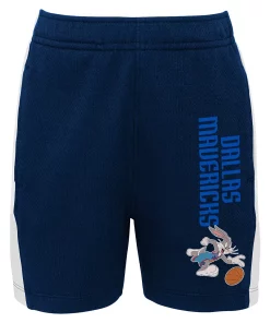 Youth Navy Dallas Mavericks Space Jam 2 Slam Dunk Mesh Shorts