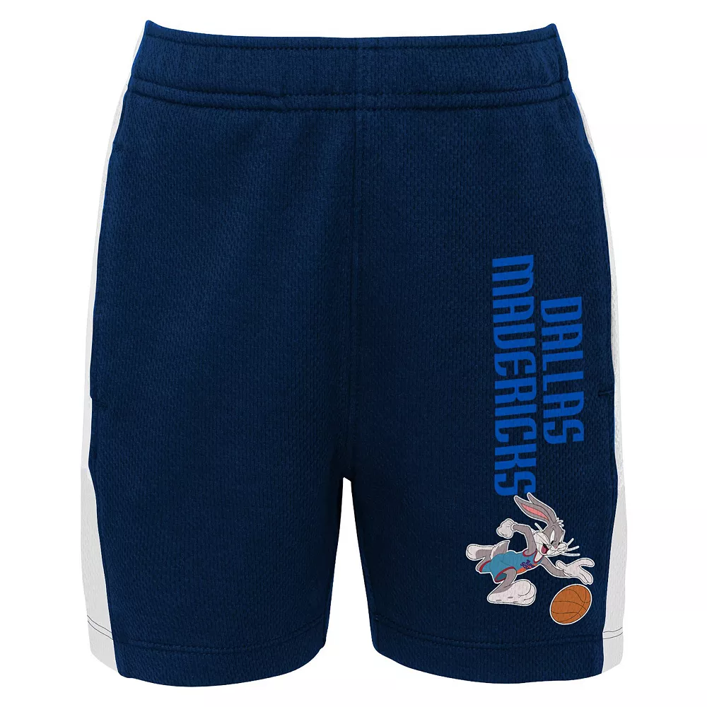 Youth Navy Dallas Mavericks Space Jam 2 Slam Dunk Mesh Shorts 1 Youth Navy Dallas Mavericks Space Jam 2 Slam Dunk Mesh Shorts