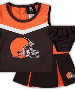 Toddler Brown/Orange Cleveland Browns Two-Piece Spirit Cheerleader Set with Bloomers -MLB Shop 5365021 ALT