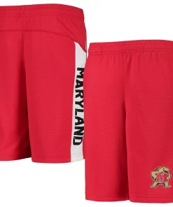Youth Red Maryland Terrapins Down The Field Mesh Shorts
