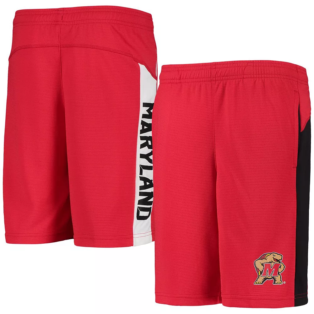 Youth Red Maryland Terrapins Down The Field Mesh Shorts 1 Youth Red Maryland Terrapins Down The Field Mesh Shorts