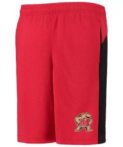 Alternative view of Youth Red Maryland Terrapins Down The Field Mesh Shorts