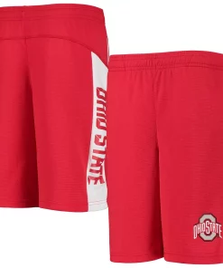 Youth Scarlet Ohio State Buckeyes Down The Field Mesh Shorts