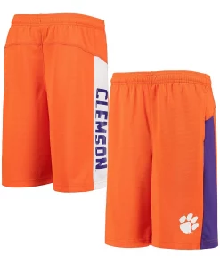 Youth Orange Clemson Tigers Down The Field Mesh Shorts -MLB Shop 5365929 ALT