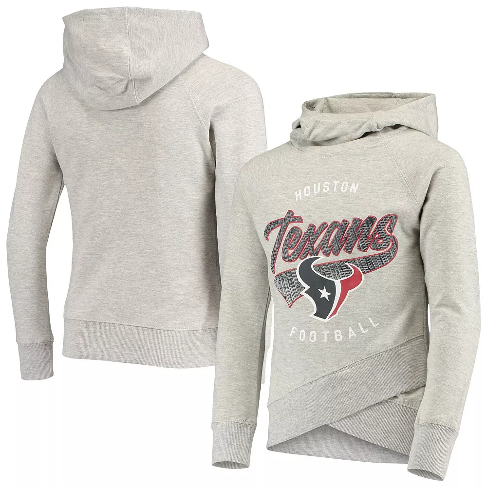 Girls Youth Heathered Gray Houston Texans Bossy Funnel Neck Raglan Pullover Hoodie 1 Girls Youth Heathered Gray Houston Texans Bossy Funnel Neck Raglan Pullover Hoodie