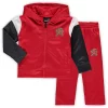 Toddler Red Maryland Terrapins Fleece Full-Zip Hoodie and Pants Set