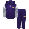 Toddler Purple LSU Tigers Fleece Full-Zip Hoodie and Pants Set