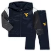 Toddler Navy West Virginia Mountaineers Fleece Full-Zip Hoodie and Pants Set