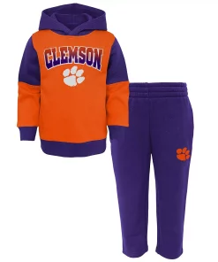 Preschool Orange/Purple Clemson Tigers Sideline Hoodie & Pants Set