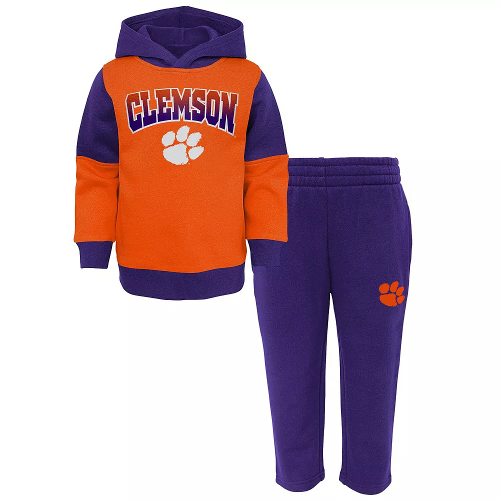 Preschool Orange/Purple Clemson Tigers Sideline Hoodie & Pants Set 1 Preschool Orange/Purple Clemson Tigers Sideline Hoodie & Pants Set