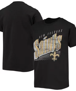 Youth Black New Orleans Saints Winning Streak T-Shirt