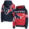 Youth Red/Navy Houston Texans First and Goal Pullover Hoodie