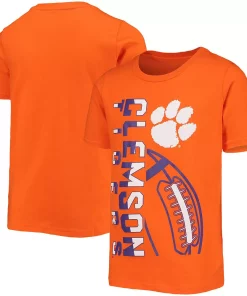 Alternative view of Youth Orange Clemson Tigers Encore Play Football T-Shirt