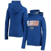 Youth Royal Florida Gators Blocker Sewn-in Gaiter Long Sleeve Hoodie T-Shirt