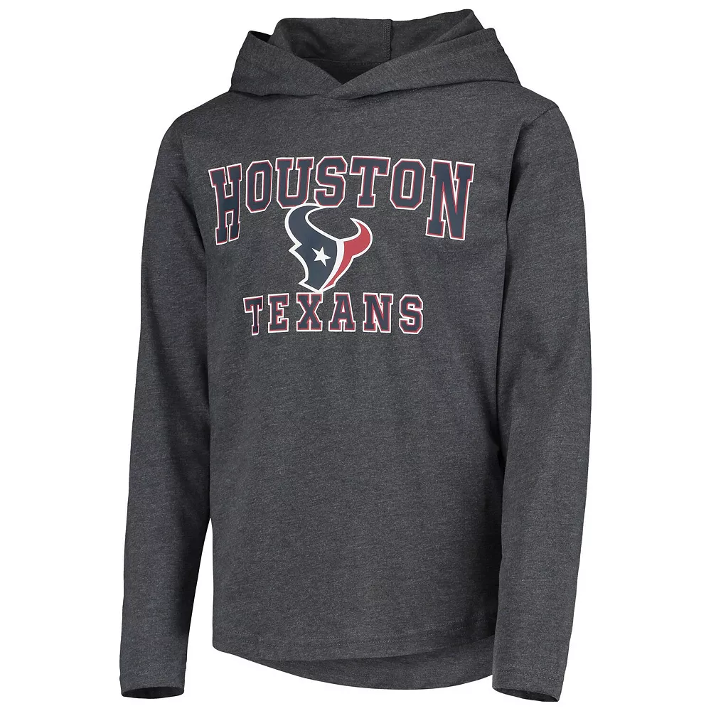 Youth Heathered Gray Houston Texans First Round Pick Long Sleeve Hoodie T-Shirt 3 Youth Heathered Gray Houston Texans First Round Pick Long Sleeve Hoodie T-Shirt - Image 3