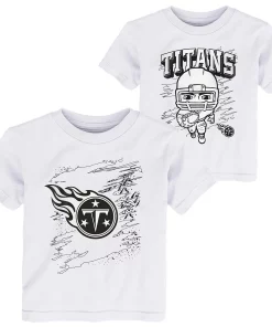 Toddler White Tennessee Titans Coloring Activity Two-Pack T-Shirt Set