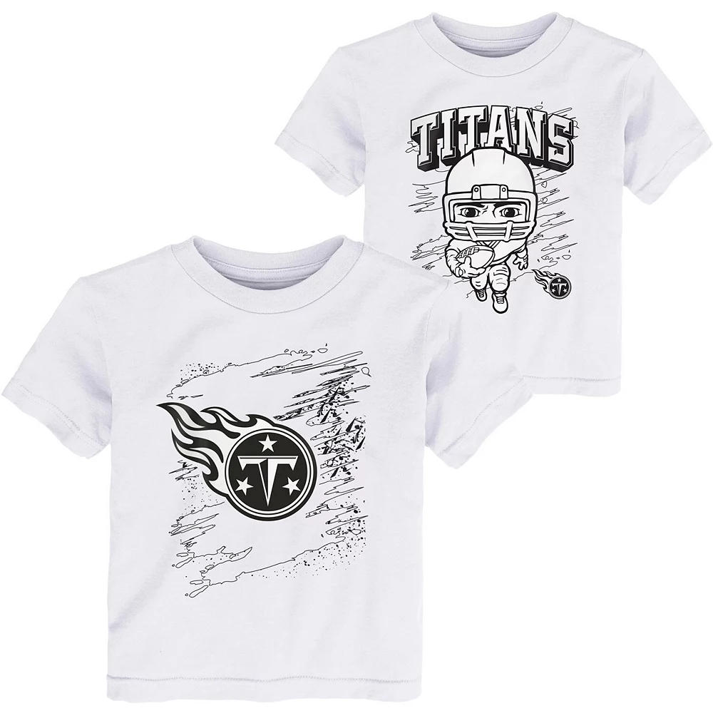 Toddler White Tennessee Titans Coloring Activity Two-Pack T-Shirt Set 1 Toddler White Tennessee Titans Coloring Activity Two-Pack T-Shirt Set