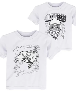 Toddler White Tampa Bay Buccaneers Coloring Activity Two-Pack T-Shirt Set