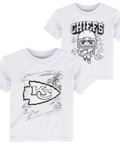 Toddler White Kansas City Chiefs Coloring Activity Two-Pack T-Shirt Set