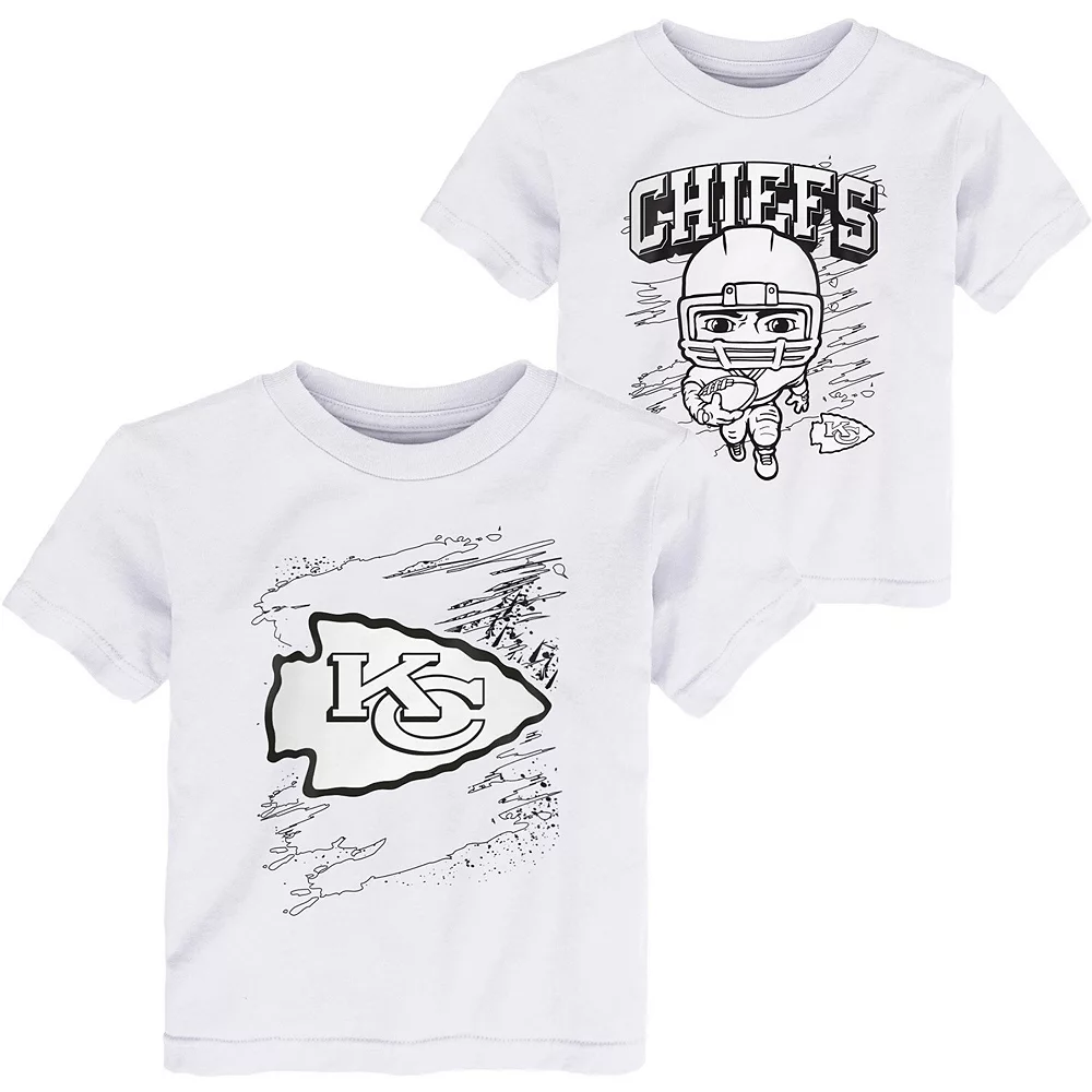 Toddler White Kansas City Chiefs Coloring Activity Two-Pack T-Shirt Set 1 Toddler White Kansas City Chiefs Coloring Activity Two-Pack T-Shirt Set