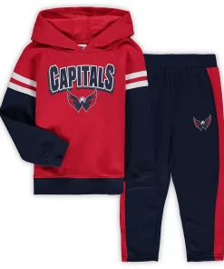 Preschool Red/Navy Washington Capitals Miracle On Ice Pullover Hoodie & Pants Set