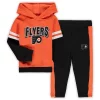 Toddler Orange/Black Philadelphia Flyers Miracle On Ice Raglan Pullover Hoodie & Pants Set