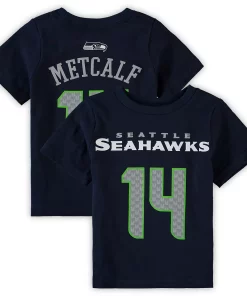 Toddler DK Metcalf College Navy Seattle Seahawks Mainliner Player Name & Number T-Shirt