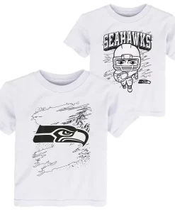 Toddler White Seattle Seahawks Coloring Activity Two-Pack T-Shirt Set